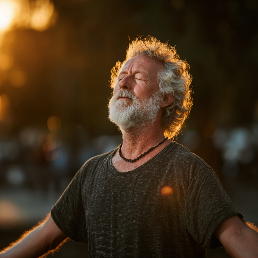 Grup de seniori zâmbind după o sesiune de yoga